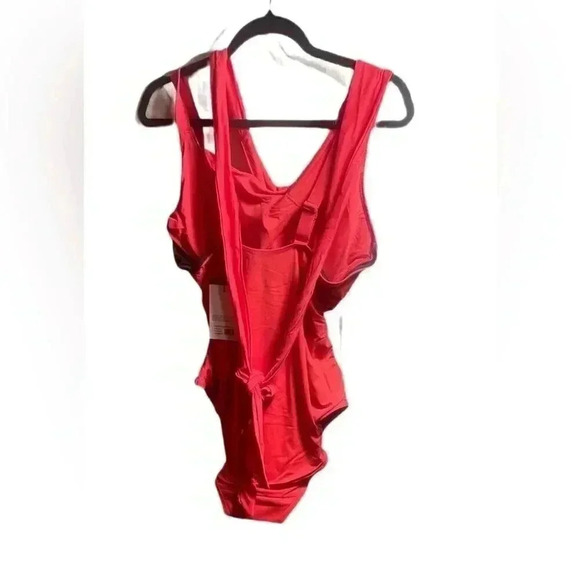 NWT Knix leakproof slimming beach sunset wrap 1 piece  pink pepper swimsuit XXL1 - Picture 3 of 4